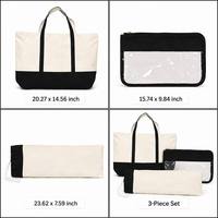Livraison Rapide – Nouveau Set de Mahjong de Luxe en Toile, Portable et Multifonctionnel, Trois Pièces, Durable, pour Rangement, Maquillage et Voyage