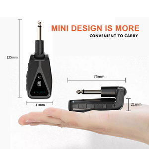 2.4GHz内蔵充電式ワイヤレスマイク送信機/受信機エレキギターマイク用マイク - Product Image 5