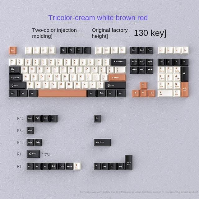 PBT Double Shot Custom Keycap Set Cherry Profile Keycaps for 61/64/68/84/87/100/104/108 Mechanical Keyboard