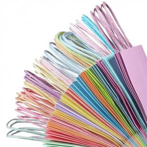 Sacs en papier kraft KM avec poignées 26*12*33cm Petits sacs cadeaux pour fêtes 16 couleurs différentes Sacs de shopping pour friandises - Product Image 6