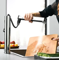 Robinet de lavabo multifonction moderne avec douchette extractible, cascade, affichage LED, eau chaude et froide, pour salle de bain et cuisine