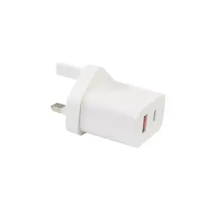 White Usb Adapter C Uk Plug Fast Usb-C Power Type Qc3.0 Pd Wall Charger 18W