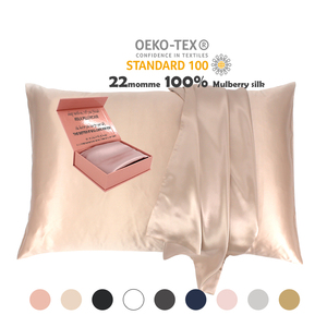 Federa in vera seta Super morbida da 19mm federa in seta di gelso Set di federa di lusso 100% <span class=keywords><strong>federe</strong></span> di seta di gelso puro - Product Image 2