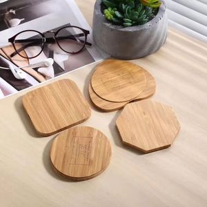 10w Bamboo Wireless Charger Portable Wooden Wireless Charger Wireless Phone Charging Station for Mobile Phone - Product Image 1