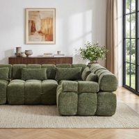 Canapé sectionnel de luxe écologique, design élégant, livraison gratuite depuis l'entrepôt américain, compressé sous vide