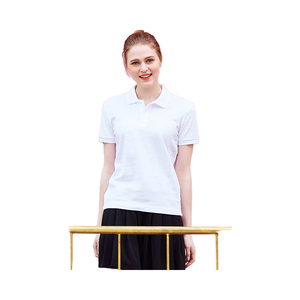 Logo personnalisé T-shirt pour femmes Polo uni vierge 100 coton Polos pour femmes pour couples - Product Image 1