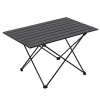 Table de camping pliable d'extérieur avec design intégré en forme d'œuf, cadre en fer rectangulaire, mobilier d'extérieur pour pique-niques et stands