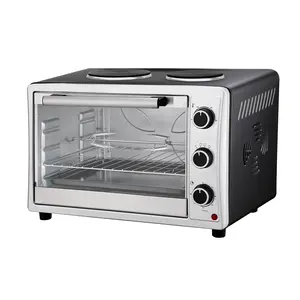 Professional 38L Tabletop Electric Bakery Oven National Bread And Pizza Factory Price Steel Rotisserie Oven With 4 Electrics