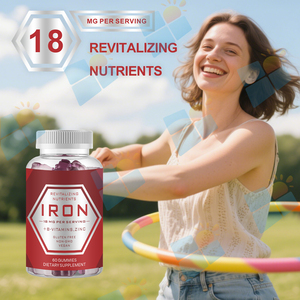 ओम/ओटम निजी लेबल 60 पीसी आयरन वेगन गुम्मीज पूरक के साथ पुरुषों और महिला ऊर्जा समर्थन के लिए विटामिन बी 12 फोलेट के साथ पूरक - Product Image 4