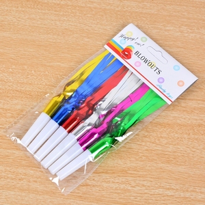 Sifflets et klaxons de fête pour enfants, jouets à franges brillantes multicolores, cornes à bulles pour fête d'anniversaire - Product Image 2