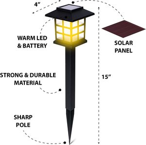 Luces Solares para Jardín, Impermeables, RGB, Lámpara Solar LED para Exteriores, Camino, Patio, Césped - Product Image 3