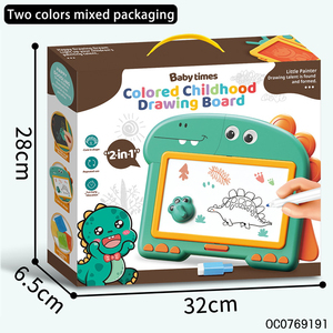 Plastik çift taraflı manyetik çizim kurulu masa erken eğitim oyuncaklar kalemler ile - Product Image 6