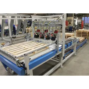 Euro Blok Hout Pallets 48X40 Nagelpistool Houten Pallet Making Machine Stringer Hout Pallet Spijkeren Machine Prijs Te Koop