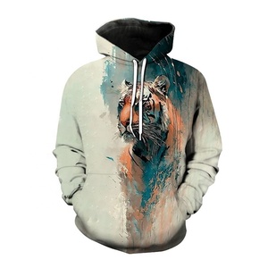2026 nuova moda <span class=keywords><strong>felpa</strong></span> con motivo <span class=keywords><strong>tigre</strong></span> da uomo con stampa 3D con tasca larga manica lunga <span class=keywords><strong>felpa</strong></span> con cappuccio - Product Image 3