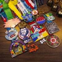 Trofeos y Medallas Deportivas Personalizadas y Económicas para Maratón, Tenis de Mesa y Taekwondo, Medalla Dorada con Cordones