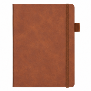 Aurelux Premium Brown Leather Case Bound Journal <b>Notebook</b> Elastic Band Closure for Professional Daily Writing Office Planning - Product Image 1