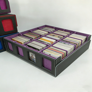 Boîte de rangement pour cartes TCG en cuir PU de qualité supérieure, résistante à l'usure, avec logo personnalisé disponible pour les jeux de société Warhammer - Product Image 2