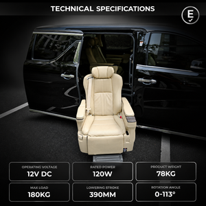Asiento Giratorio para Silla de Ruedas con Deslizamiento Eléctrico, Asiento de Transferencia para Cuidadores, Sin Elevación, para SUV y MPV - Product Image 4