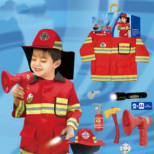 Disfraz de <span class=keywords><strong>Bombero</strong></span> para Niños y Niñas, en Oferta, Tela Roja, Halloween, con Accesorios, <span class=keywords><strong>Anime</strong></span> - Product Image 2