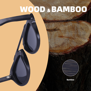 Gafas de Sol de Lujo de Moda 2023 con Lentes Redondas Gruesas y Montura de Madera Extra Grande - Product Image 3