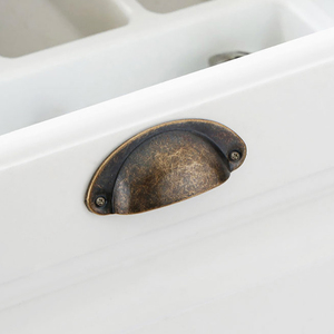 Poignées en laiton demi-lune ronde en gros poignées lisses poignées de tiroir en coquille - Product Image 4