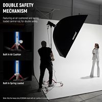 Neewer SC305AW Support d'éclairage robuste de 3 m avec coussin d'air et roues, trépied réglable en alliage d'aluminium pour flash de studio et boîte à lumière
