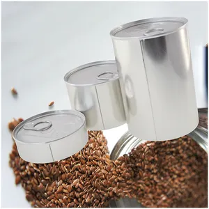 Flower Storage Small Metal Empty Food Tin 100ml 200ml 300ml Ring Up