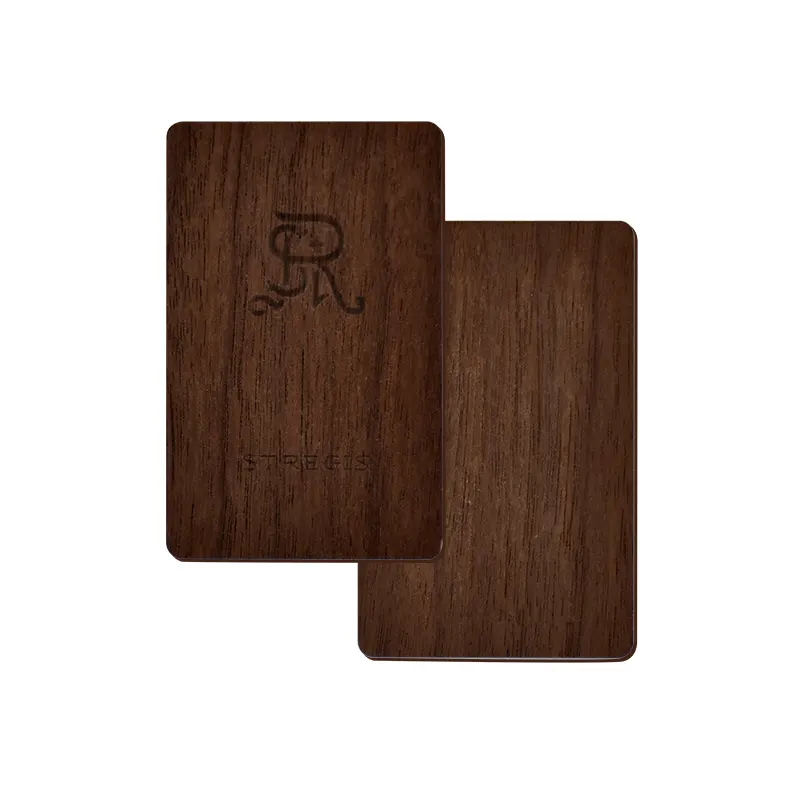 Material de madera verde MIFARE 1K Bienvenido Tarjeta de llave de hotel personalizada para hotel