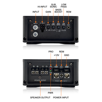 Amplificateur de voiture monocanal haute puissance AudioWinner A1000.1D avec DSP intégré, super compact, monobloc, amplificateur de basses, crossovers, égaliseurs