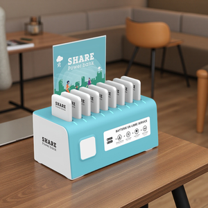 Station <span class=keywords><strong>de</strong></span> location <span class=keywords><strong>de</strong></span> batterie externe <span class=keywords><strong>de</strong></span> sortie portable 40W 9 emplacements avec <span class=keywords><strong>code</strong></span> QR et charge Micro USB centrale électrique portable verrouillable - Product Image 1