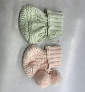 Knitted NB Infants Booties 100% Organic Cotton Breathable Unisex Baby Booties Warm Bed Crochet 0-12M First <strong>Walkers</strong> Cozy Shoes - Product Image 4