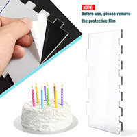 Wiederverwendbarer klarer hoher Acryl-Kuchenraupe fluoreszierender bunt-Lebensmittelqualität-Acryl-Gussraupe für Kuchen