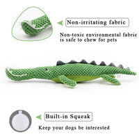 Jouet à mâcher pour chien en peluche durable de style nouveau, crocodile qui couine, jouet en peluche doux et mignon à succès
