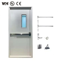 Puertas Cortafuegos Comerciales Modernas de Acero con Ventanas de Vidrio Personalizables