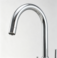 Robinet d'eau potable en acier inoxydable chromé, mitigeur de cuisine 4-en-1 pour eau pétillante, robinet 4 voies