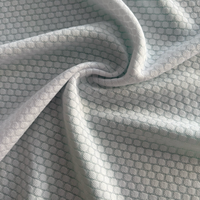 Tissu sportif en maille nid d'abeille respirant et à séchage rapide, 100% polyester blanc, écologique, pour maillot de football pour filles, uniforme de football