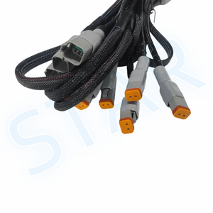 Özel Deutsch DT 2 Pin dişi DT06-2S * 3 + 6 Pin erkek su geçirmez konnektör DT04-6P lastik çizme ile otomotiv kablosu koşum - Product Image 3