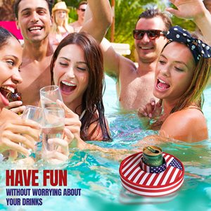 Portavasos Flotante No Inflable para Piscina, Portavasos de Neopreno Flotante para Latas de Cerveza - Product Image 6