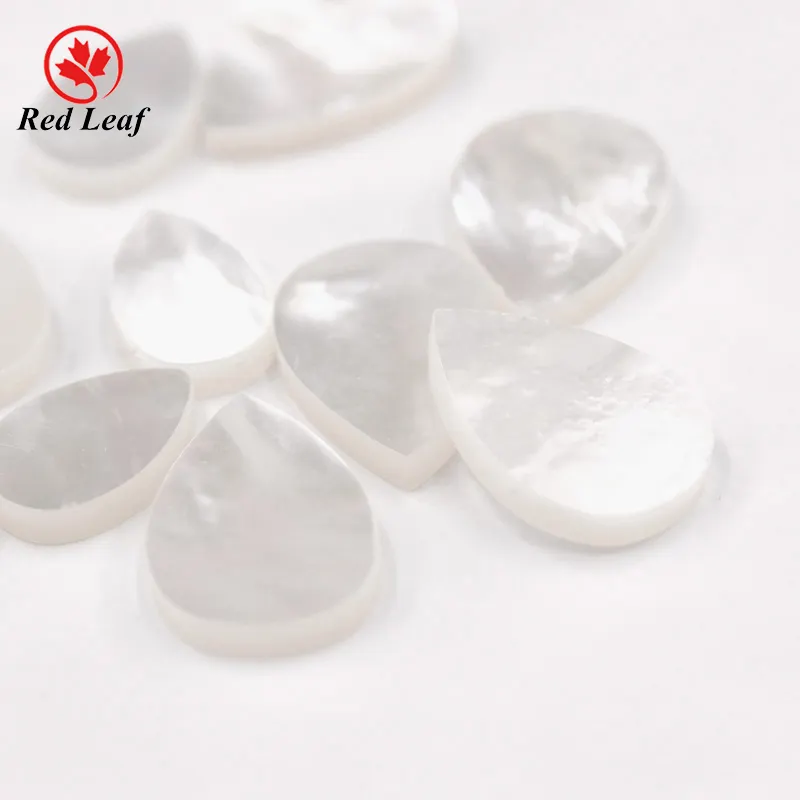 Redleaf गहने खोल उच्च गुणवत्ता नाशपाती के आकार मोती पत्थर सफेद प्राकृतिक खोल की माँ फैक्टरी थोक मूल्य