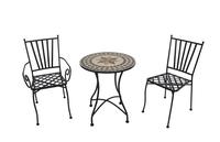 Ensemble de table et chaises de jardin en mosaïque de fer, résistant aux intempéries, moderne, élégant et de dernière génération pour hôtel