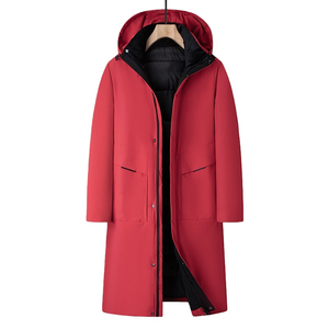 Cappotto Invernale da <span class=keywords><strong>Uomo</strong></span> Casual Business Imbottito in <span class=keywords><strong>Pile</strong></span> di Cotone <span class=keywords><strong>con</strong></span> <span class=keywords><strong>Cappuccio</strong></span> Staccabile, Giacca Lunga e Calda in Cotone, Abbigliamento Invernale 2025 - Product Image 4