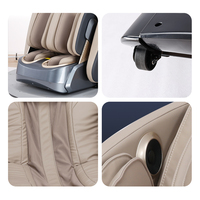 Silla de Masaje de Gravedad Cero Premium Zhouqi, Masaje Corporal Completo 3D con Riel de 135 cm de Largo y Triple Rodillo para Pies