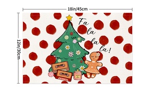Weihnachten Tischs ets Esstisch Dekorationen Gedruckte Urlaub Tischs ets Isolier matten Küche und Home Servietten Stoff - Product Image 3
