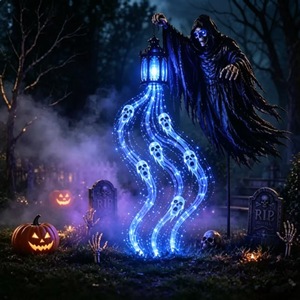 2026 Latest Halloween <b>Soul</b> Collection Animation Garden <b>Lights</b> Halloween Harvester <b>Lights</b> Wholesale - Product Image 3