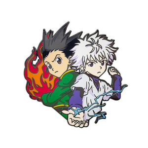 เข็มกลัดโลหะลายอนิเมะ <span class=keywords><strong>HXH</strong></span> โกนและคิลัว ดีไซน์ใหม่ คุณภาพสูง สำหรับตกแต่งกระเป๋าเป้ - Product Image 5
