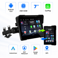 Écran d'affichage Moto Wireless CarPlay, navigation pour moto, 2 Go + 32 Go, étanche IP67, Google Store, 7 pouces, Android Car Play