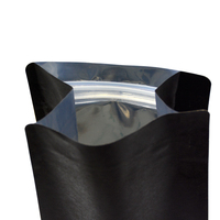 Sac à café en papier kraft à fond plat, imprimé en héliogravure, brillant, personnalisé, 250 g, avec fermeture éclair latérale et emballage résistant à l'humidité