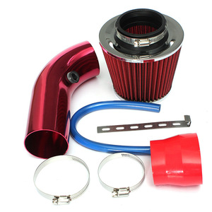 Kit Universal de Colector de Admisión de Aleación de Aluminio 64-76mm con Filtro de Aire Azul y Abrazaderas para Modificación de Motor de Coche - Product Image 2