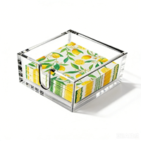 Boîte de rangement pour serviettes en acrylique transparente carrée, moderne et portable, distributeur de mouchoirs en papier en forme de U, porte-serviettes de table pour la cuisine et la salle à manger