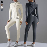Ensemble de sport et yoga réversible 5 pièces pour femme, grande taille, uni, doux, respirant, imperméable, taille haute, pour fitness, gym, entraînement et usage décontracté
